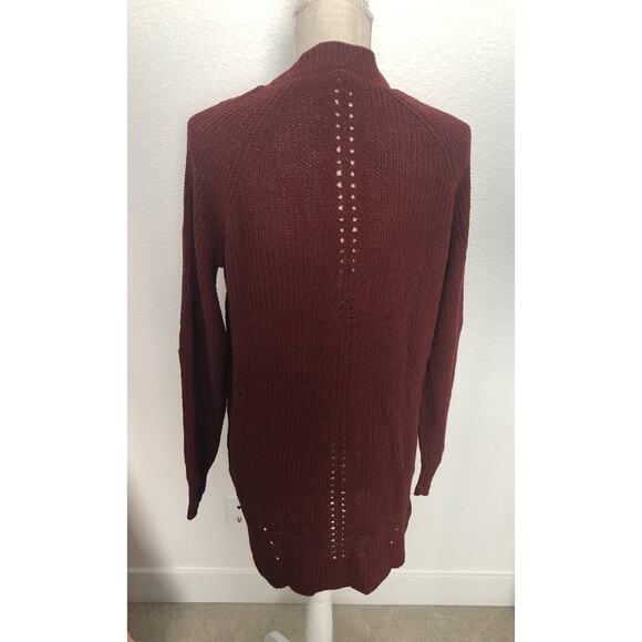 Love Ellie Rust Red Anna Pointelle Detail Cardigan - M - Picture 3 of 3